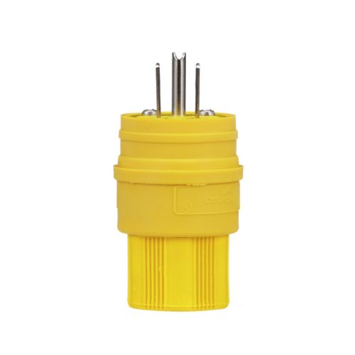 Cooper Eaton watertight straight blade plug, 15A, 125V wiring device with durable waterproof design for secure electrical connections