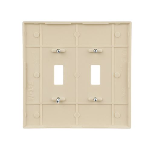 Eaton Ivory Toggle wallplate, Two-Gang, Oversized