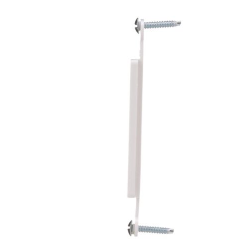 White Eaton Blank Decora wallplate adapter for wiring devices by Cooper, showing a smooth, plain wallplate with no openings.