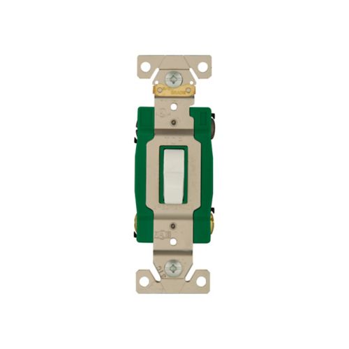 Eaton 30A Industrial Grade Toggle Switch in White- 120/277V