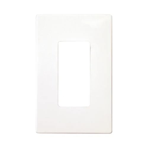 Eaton White Screwless Wallplate, Decorator, Polycarbonate, Single-Gang, Mid-Size - Cooper
