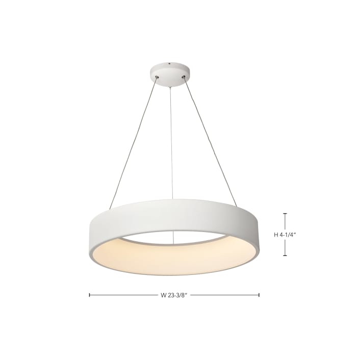 Satco LED 30W white orbit hollow circle pendant light with CCT selectable, 25.5-inch diameter, modern LED lighting fixture.