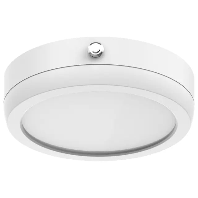 LED 7 Inch White Round Surface Mount Fixture with Emergency Battery Backup