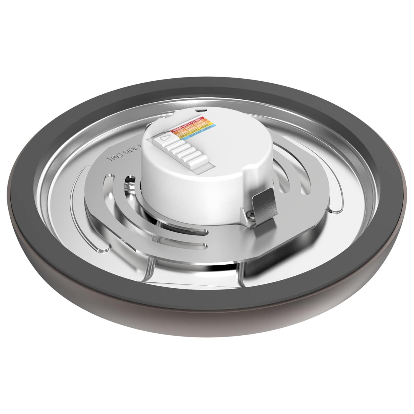 Satco LED 7-inch bronze surface mount ceiling fixture with selectable color temperature, ideal for indoor lighting.