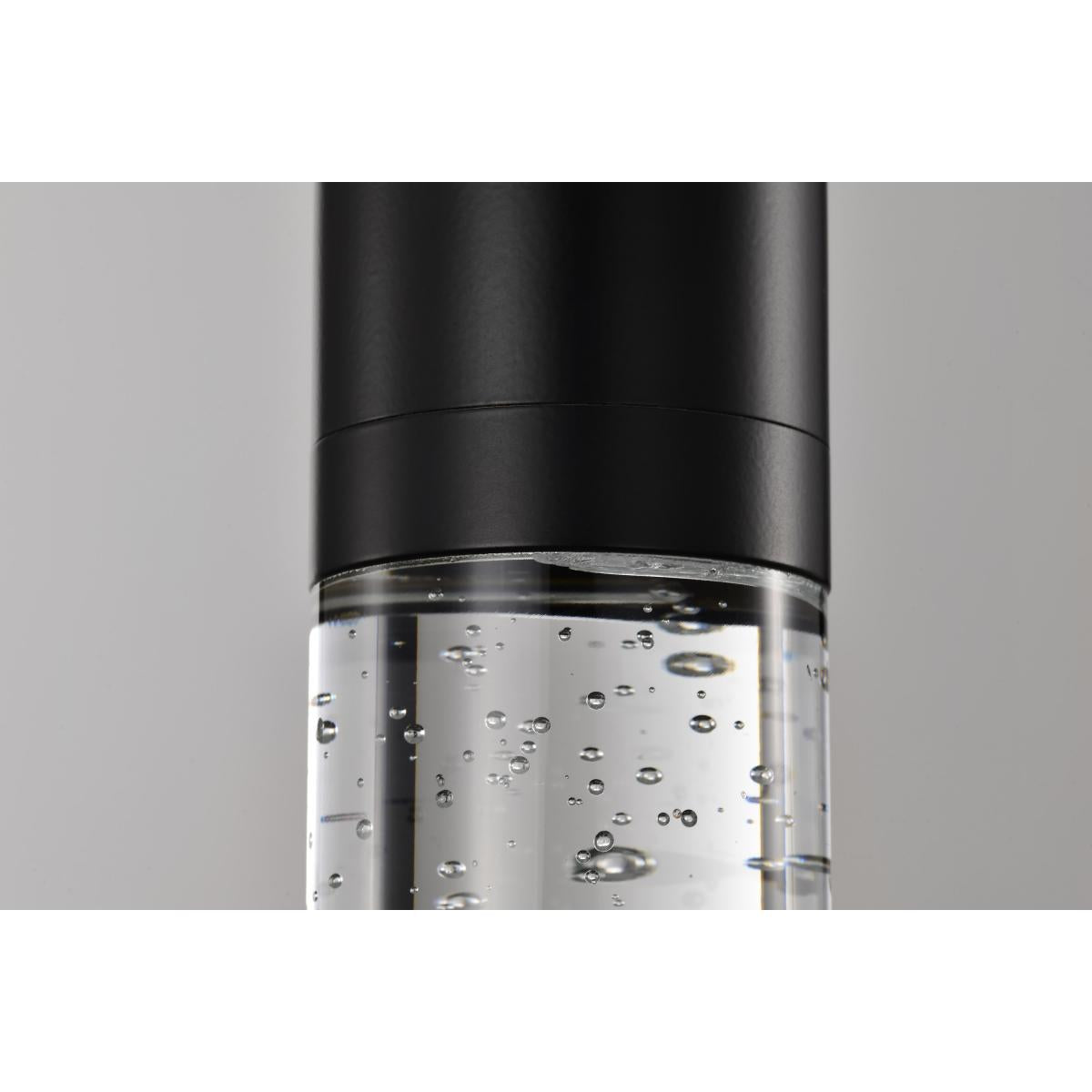 RGB Lacey 2 Inch LED Mini Pendant; Matte Black with K9 Bubble Crystal - Green Lighting Wholesale, INC