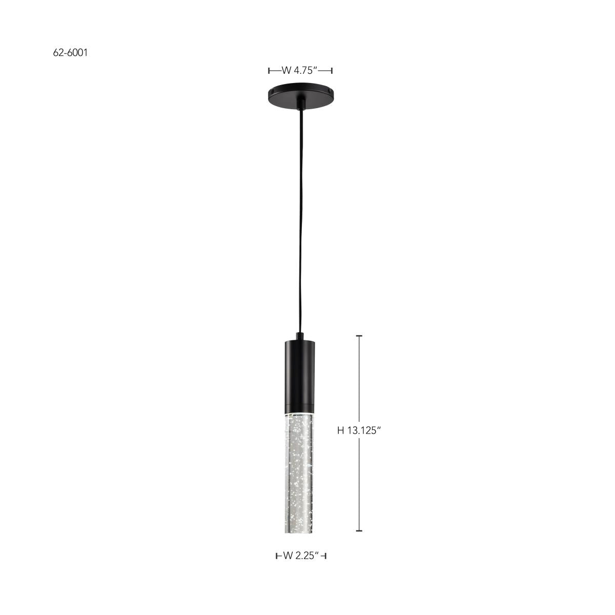 RGB Lacey 2 Inch LED Mini Pendant; Matte Black