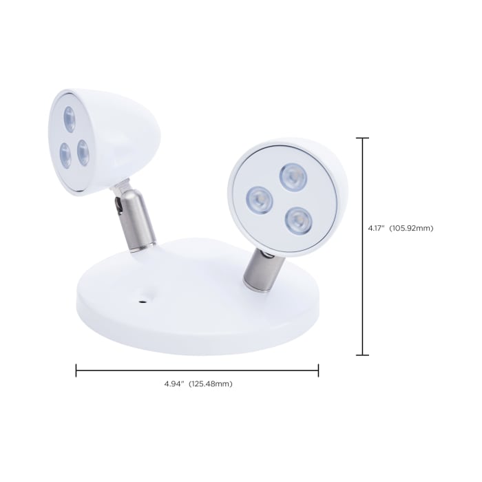 Remote Emergency Light; Chicago Approved; White Housing; Dual Head; 6 Vdc 3.0 W - Satco