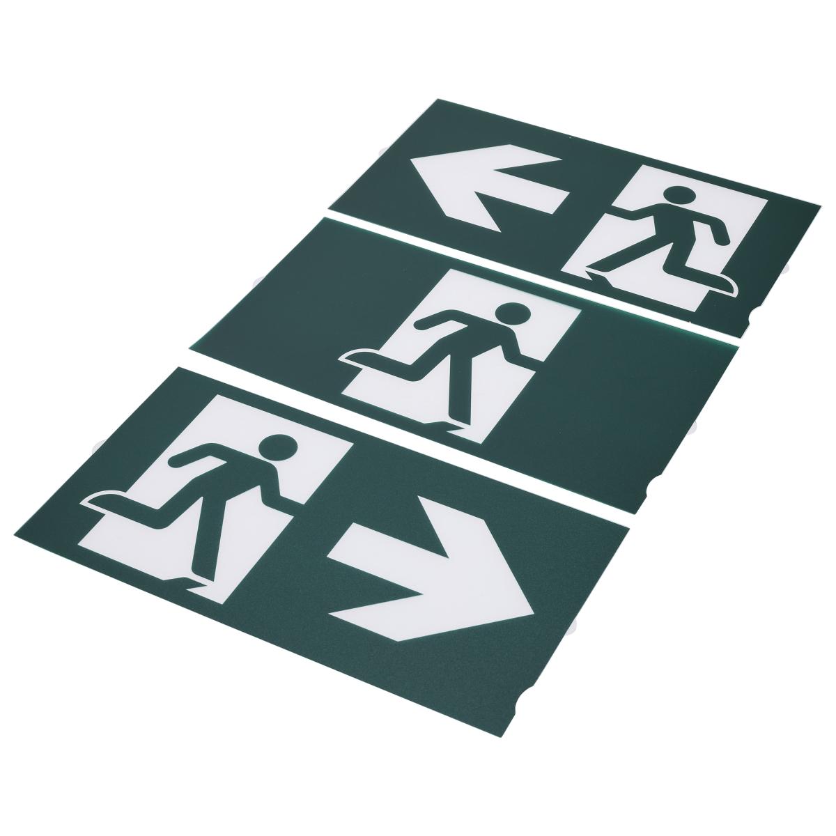 Wet Location Running Man Green Combo Exit Sign