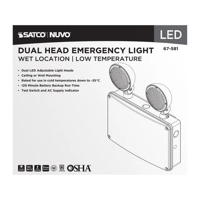 Low Temperature Emergency Light; 120-347V; 2HR Backup