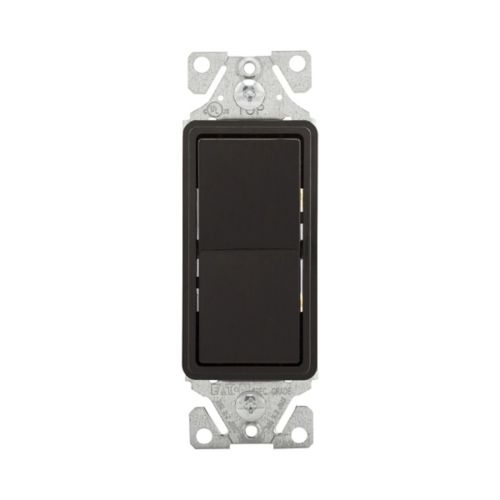 Eaton Standard Grade 15A Black Decora Switch- 120/277