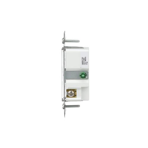 White LED step light with vertical and horizontal louvered faceplates, 15A, 120V, designed for indoor lighting installations.