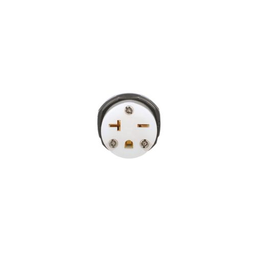 Eaton Cooper Ultra Grip 20A straight blade connector for 250V wiring applications, featuring durable industrial design and secure grip.