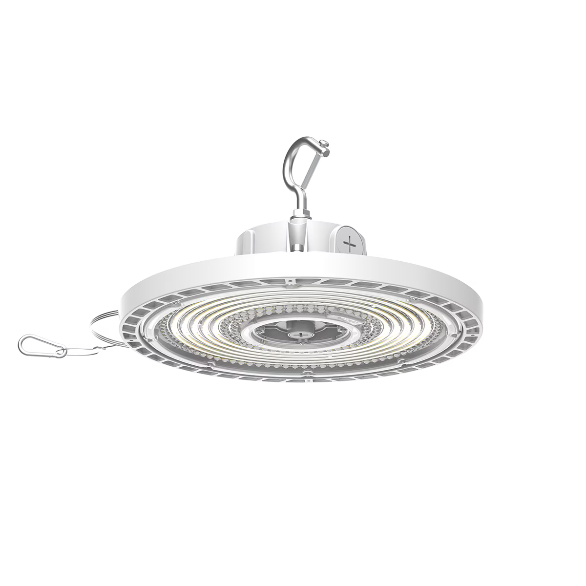 LED White Round High Bay, Wattage 240/200/150, Optic, and CCT 35/40/50K, 120-347V- 0-10 Dimming