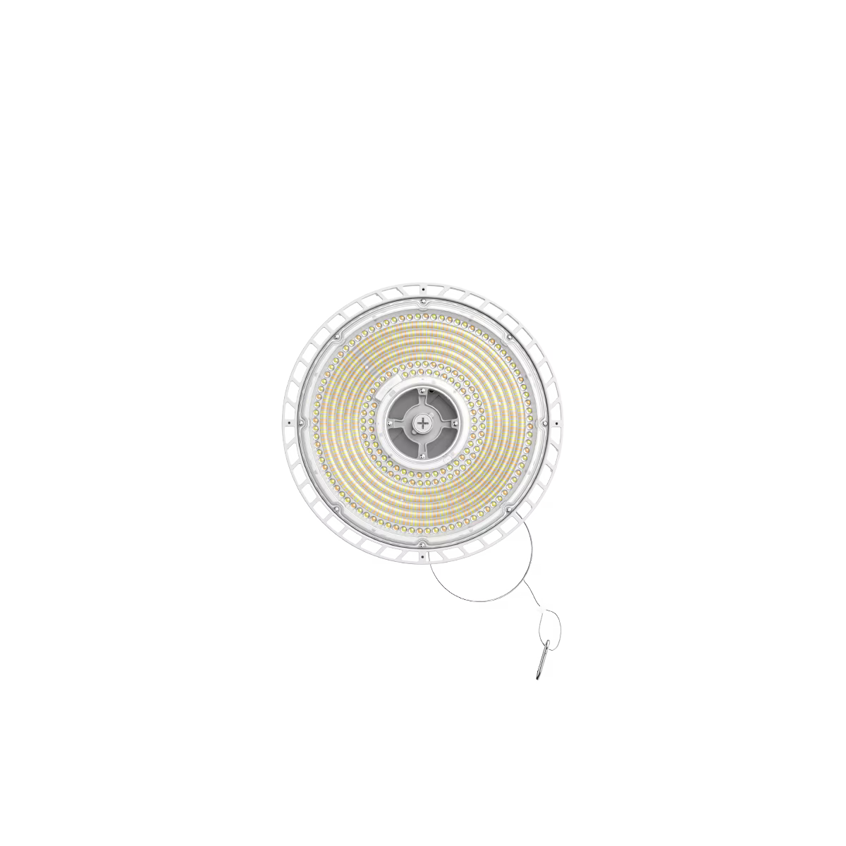 LED White Round High Bay, Wattage 240/200/150, Optic, and CCT 35/40/50K, 120-347V- 0-10 Dimming