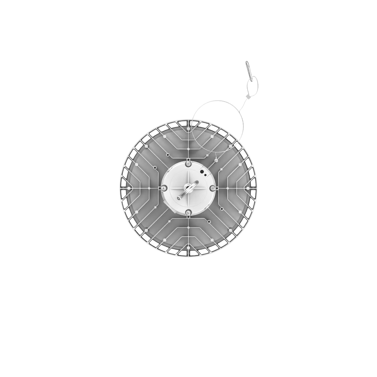 LED White Round High Bay, Wattage 240/200/150, Optic, and CCT 35/40/50K, 120-347V- 0-10 Dimming