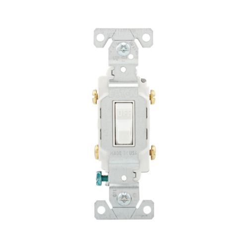 Eaton White 20A Commercial Toggle Switch - 120/277
