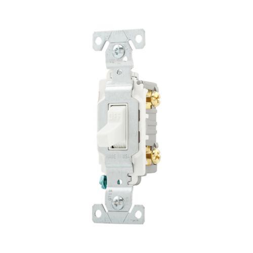 Eaton White 20A Commercial Toggle Switch - 120/277 - Cooper