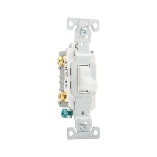 Eaton White 20A Commercial Toggle Switch - 120/277