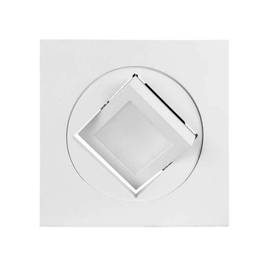 Square 4” Multi-Adjustable Gimbal Recessed LED Downlight