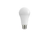 MaxLite LED A19 14W dimmable bulb with E26 base, 1600 lumens, 3000K warm light, and 90 CRI for vibrant color rendering
