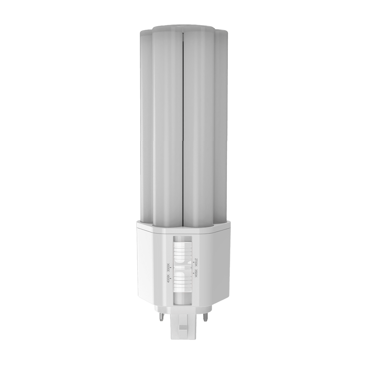 Eiko LED 17W PLT Type B plastic bulb with 2500 lumens, 80 CRI, 30/35/40/50K color options, GX24d base, 120-277V