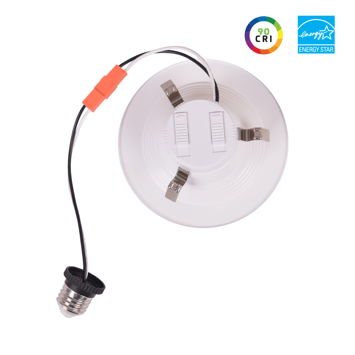 4IN, Downlight Retrofit, Wattage 12/9.5/7.3W, 90CRI, CCT 27/30/35/40/50K, 120V, Triac Dim, White - Eiko
