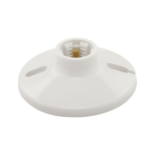 White Eaton keyless lamp holder switch with medium base, suitable for 14-10 AWG wiring, 250V, 660W, by Cooper.