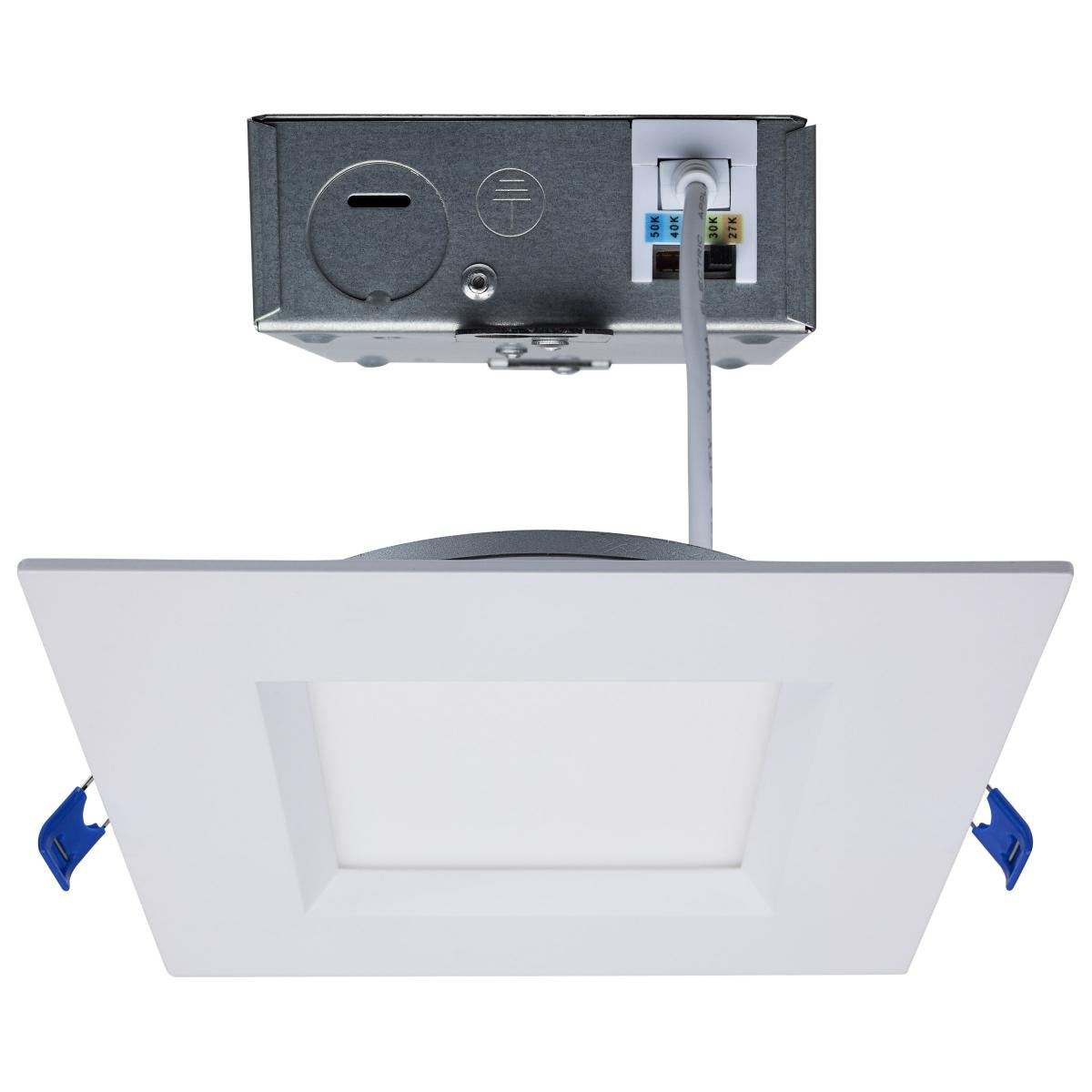 15 Watt LED Low Profile Downlight; 6 Inch; CCT Selectable; Square Shape - Green Lighting Wholesale, INC