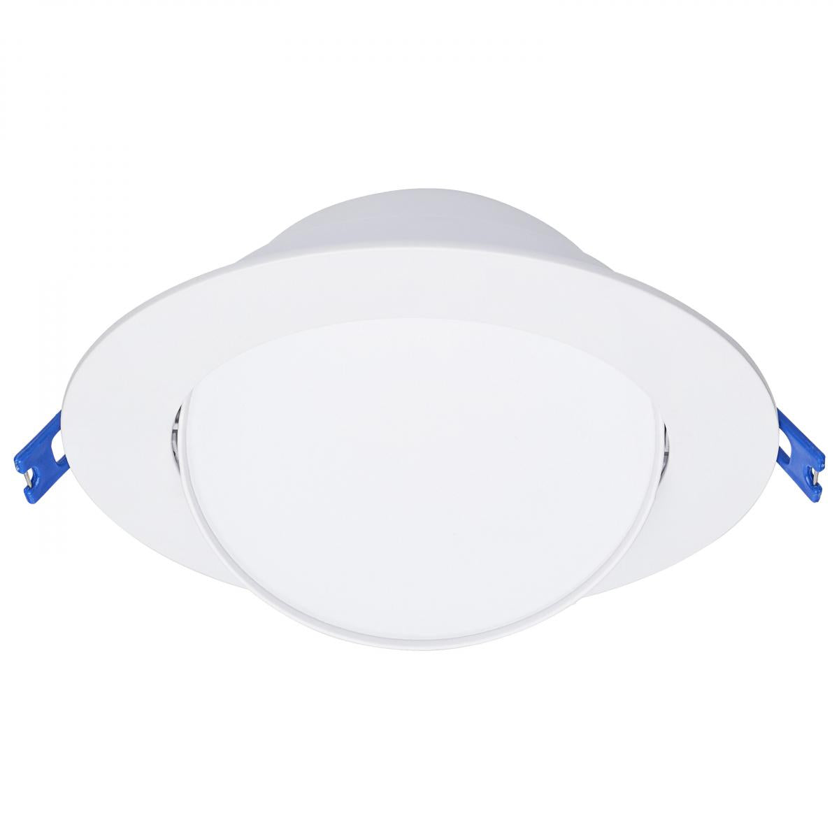 14 Watt; 6"; Directional Low-Profile Downlight; CCT Selectable; 120 Volt; White Finish - Green Lighting Wholesale, INC