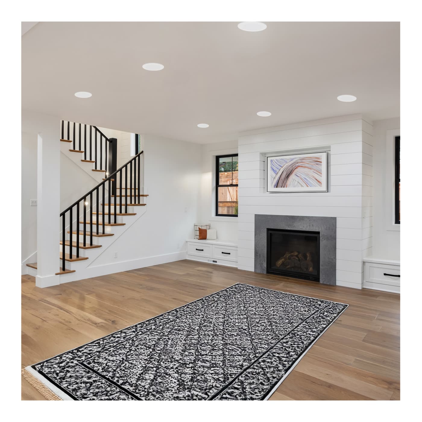 6 Inch White; LED Regressed Downlight Retrofit