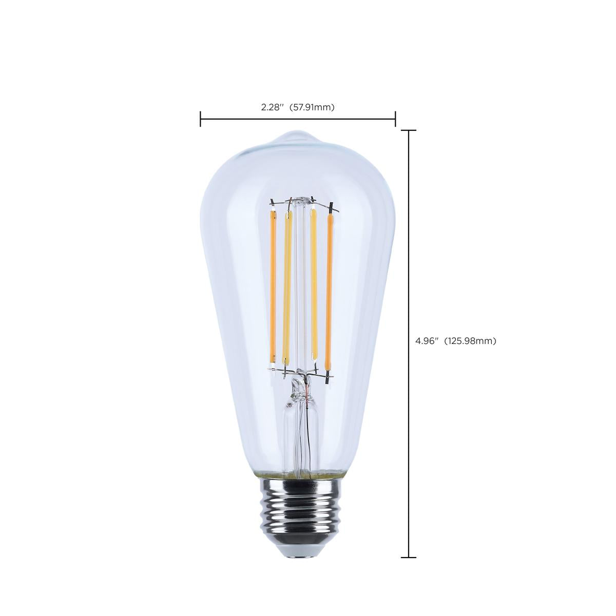 LED Warm Dimming 8 Watt LED ST19; 3000K-2000K