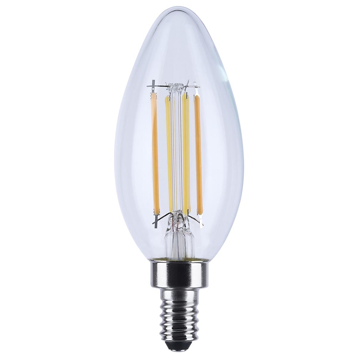 LED Warm Dimming 4.5 Watt LED B11; 3000K-2000K; Clear