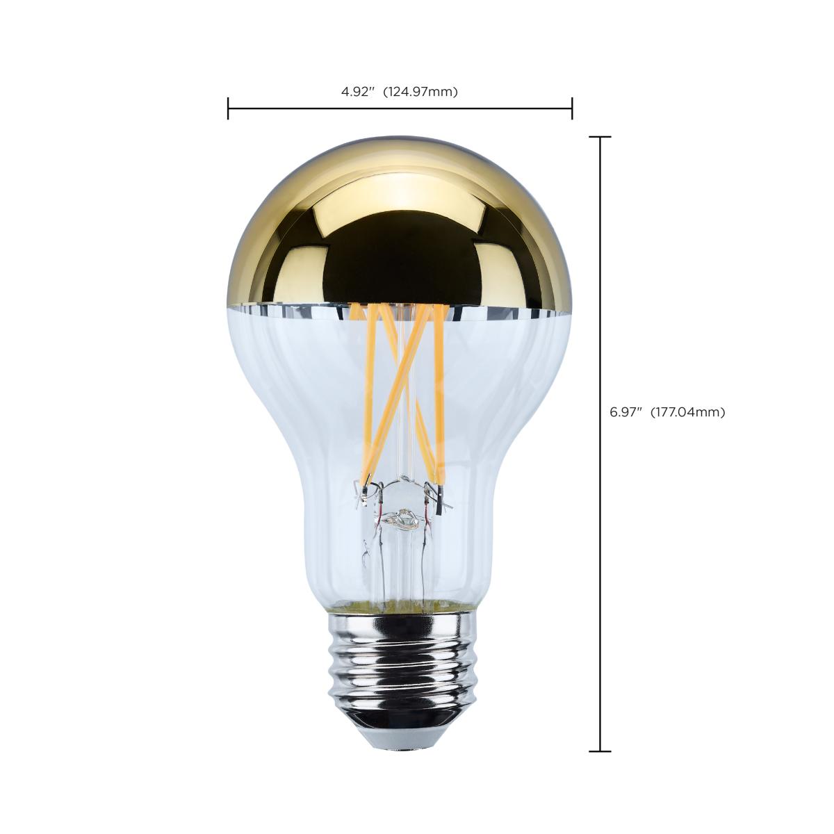 LED Gold Bowl 8 Watt A19 LED; Medium Base; 2700K