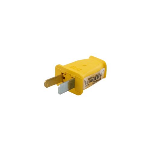 Eaton 15A straight blade plug by Cooper with #16 AWG wires, industrial 125V back wire connector, suitable for wiring devices.
