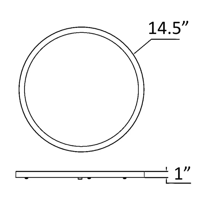 RGB Flush Mount 14.5 Inch LED Round Fixture- 26 Watts