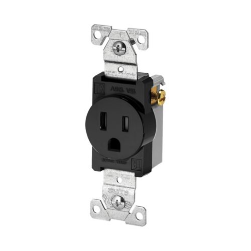 Eaton Commercial Specification Grade Black 15 AMP Single