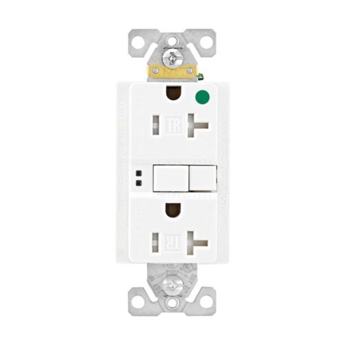Eaton Hospital Grade 20 Amp GFCI Receptacle in White