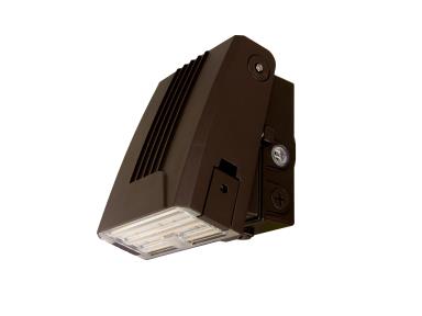 LED Thin Cutoff Wall Pack 15W, 120-277V, 3/4/5K, Bronze, Photocell with EM Battery Backup