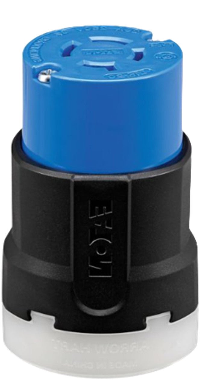 Cooper color-coded locking connector for #14-8 AWG wires, 20A, industrial use, 3ØY 120/208V wiring device with safety features.