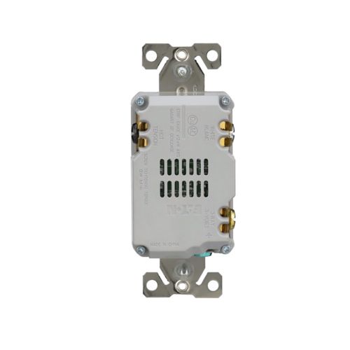 Eaton PLT Wi-Fi smart duplex gray receptacle with tamper-resistant and split control features, 120V, 15A residential wiring device.