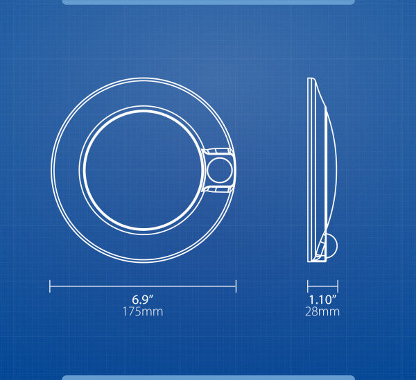 4 in. White Selectable Surface Mount Downlight with PIR
