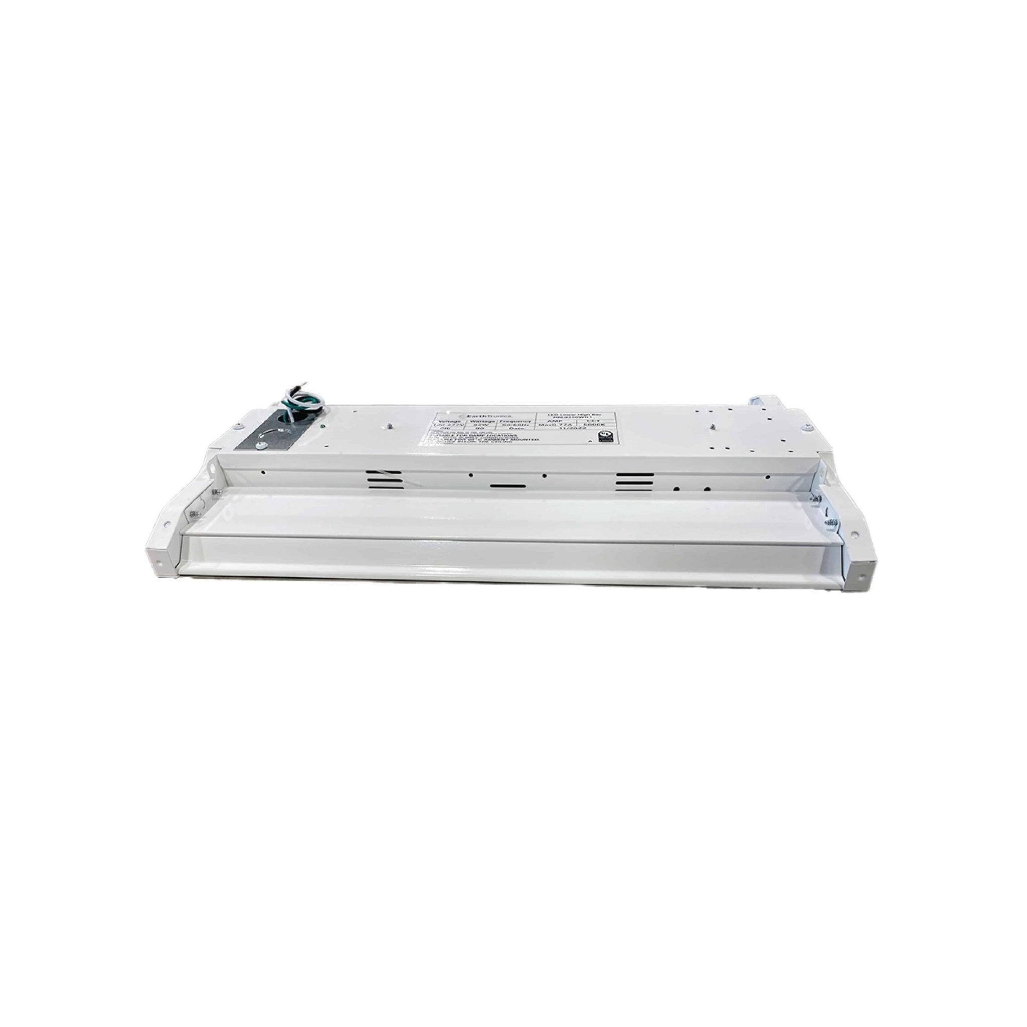 Earthtronics LED High Bay Fixture from Premium Series, 13800 lumens, 92W, 5000K, 120-277V, industrial lighting.