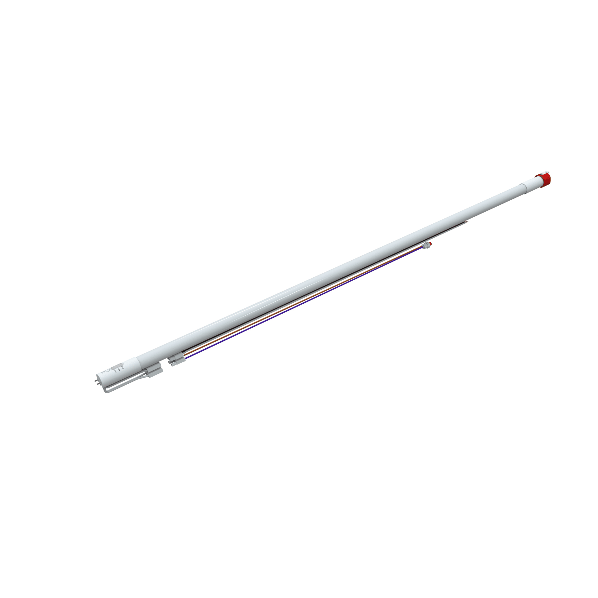 Earthtronics LED T8 Type B 4ft tube lamp with emergency back-up and color select feature, ideal for energy-efficient lighting.