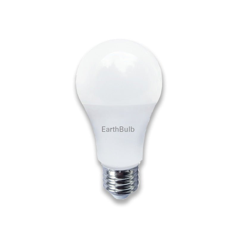 Earthtronics LED 14W A19 bulb with 1600 lumens, 3000K warm white, dimmable energy-efficient light for home or office.