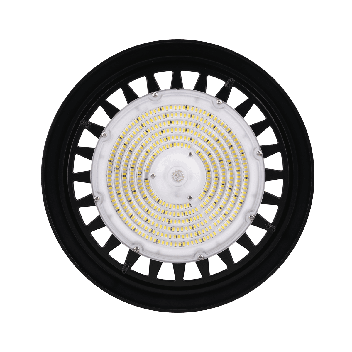Round LED High Bay, 240W, 5000K, 120-277V, 0-10V Dimming, Black - Green Lighting Wholesale