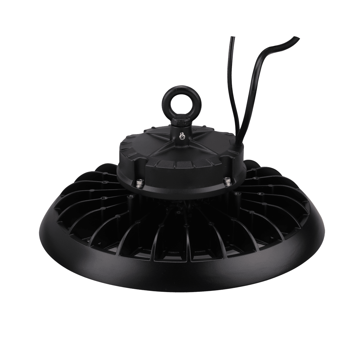 Round LED High Bay, 240W, 5000K, 120-277V, 0-10V Dimming, Black - Green Lighting Wholesale