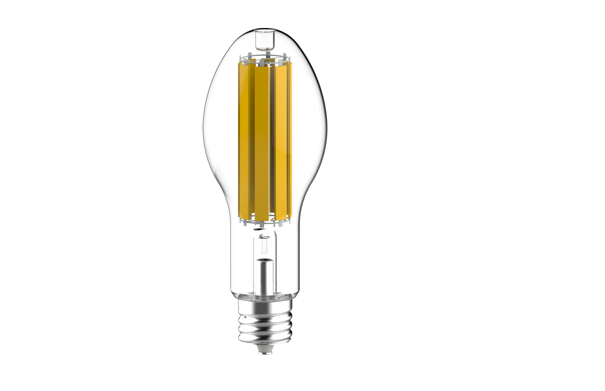 Eiko LED HID Replacement Filament Lamp 36W ED28 bulb showing clear glass and filament design for indoor lighting.