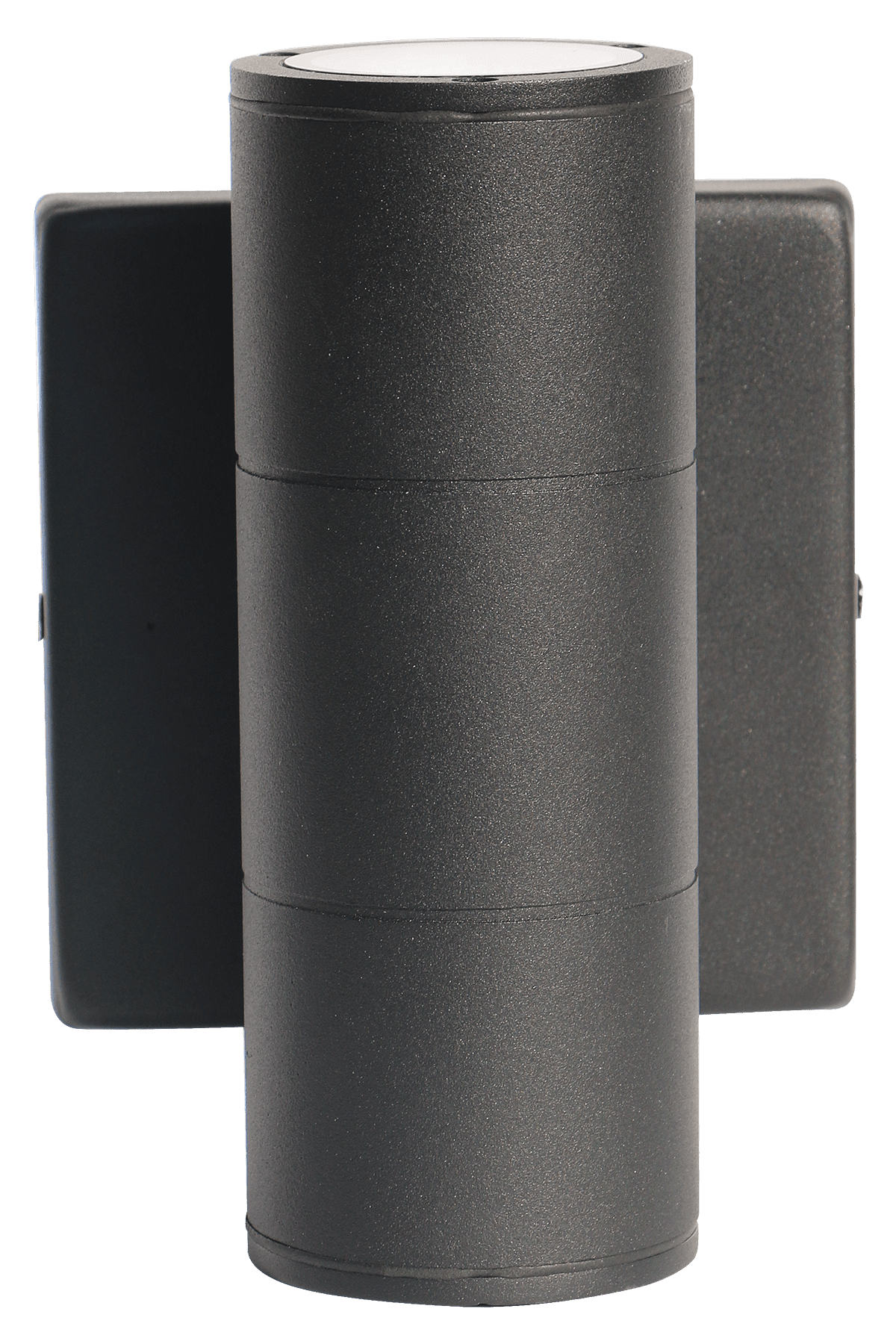 Black Eiko Cylinder Wall Sconce LED light with switchable 10W, 80 CRI, 30/40/50K color options, for indoor wall lighting.