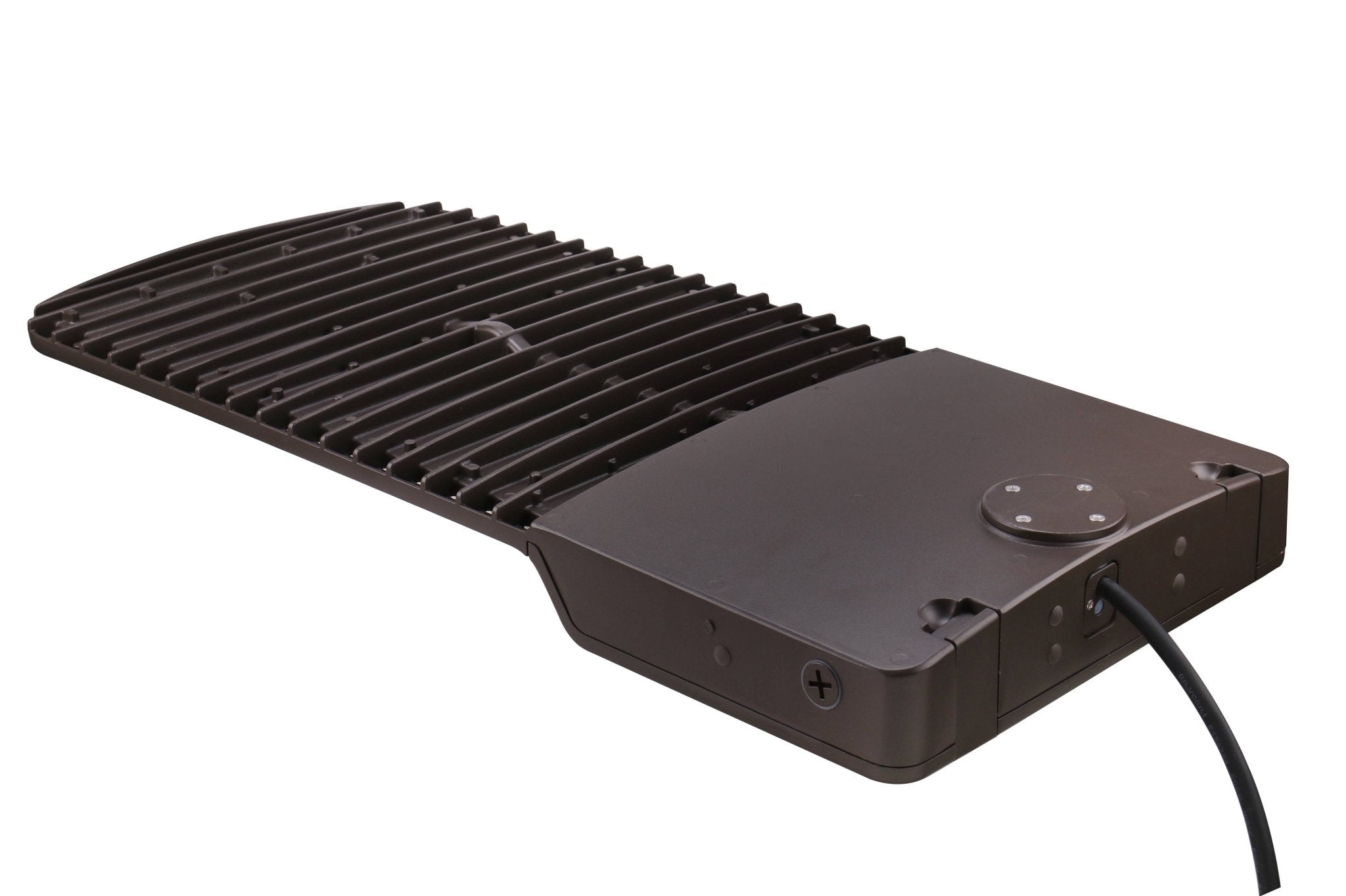 Eiko LED Area Light PowerSet 450W with bronze finish, 5000K color, Type 3 lens, dimming, 120-277V for outdoor lighting.
