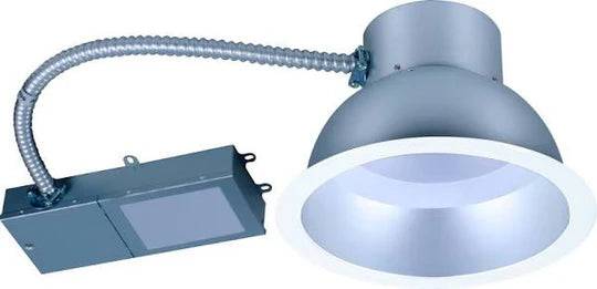 6-in LED Commercial Downlight Retrofit 2300lm 27W 4000K 80CRI Silver Satin/White - Green Lighting Wholesale, INC